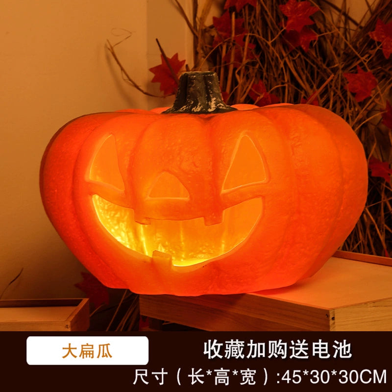Big Pumpkin Lights Halloween Decorations Decoration Scene Layout Shopping Mall Pile Head Art Gallery Party Supplies Door Light-Emitting