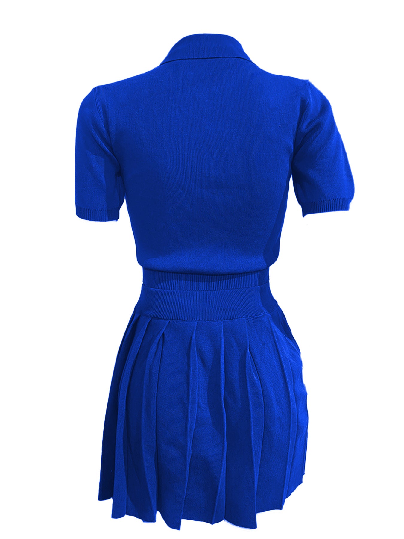 CM.YAYA Fashion Sport Women's Set Pleated Mini Skirt and Short Sleeve T-shirt Top 2024 Street Two 2 Piece Dress Sets Outfits