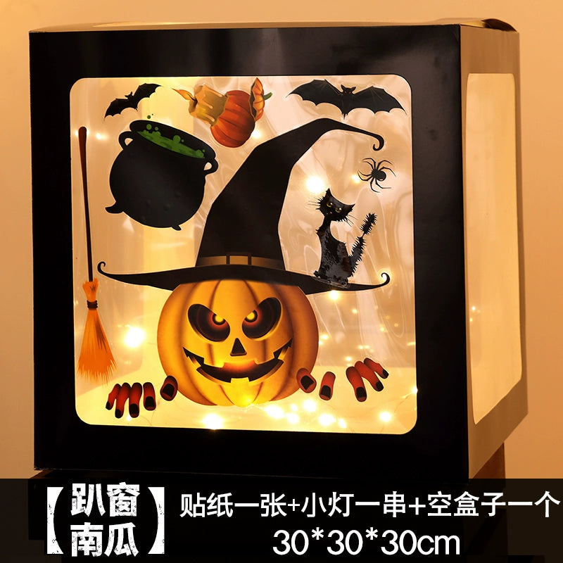 Big Pumpkin Lights Halloween Decorations Decoration Scene Layout Shopping Mall Pile Head Art Gallery Party Supplies Door Light-Emitting