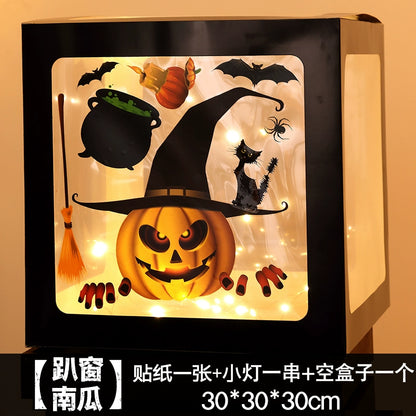 Big Pumpkin Lights Halloween Decorations Decoration Scene Layout Shopping Mall Pile Head Art Gallery Party Supplies Door Light-Emitting