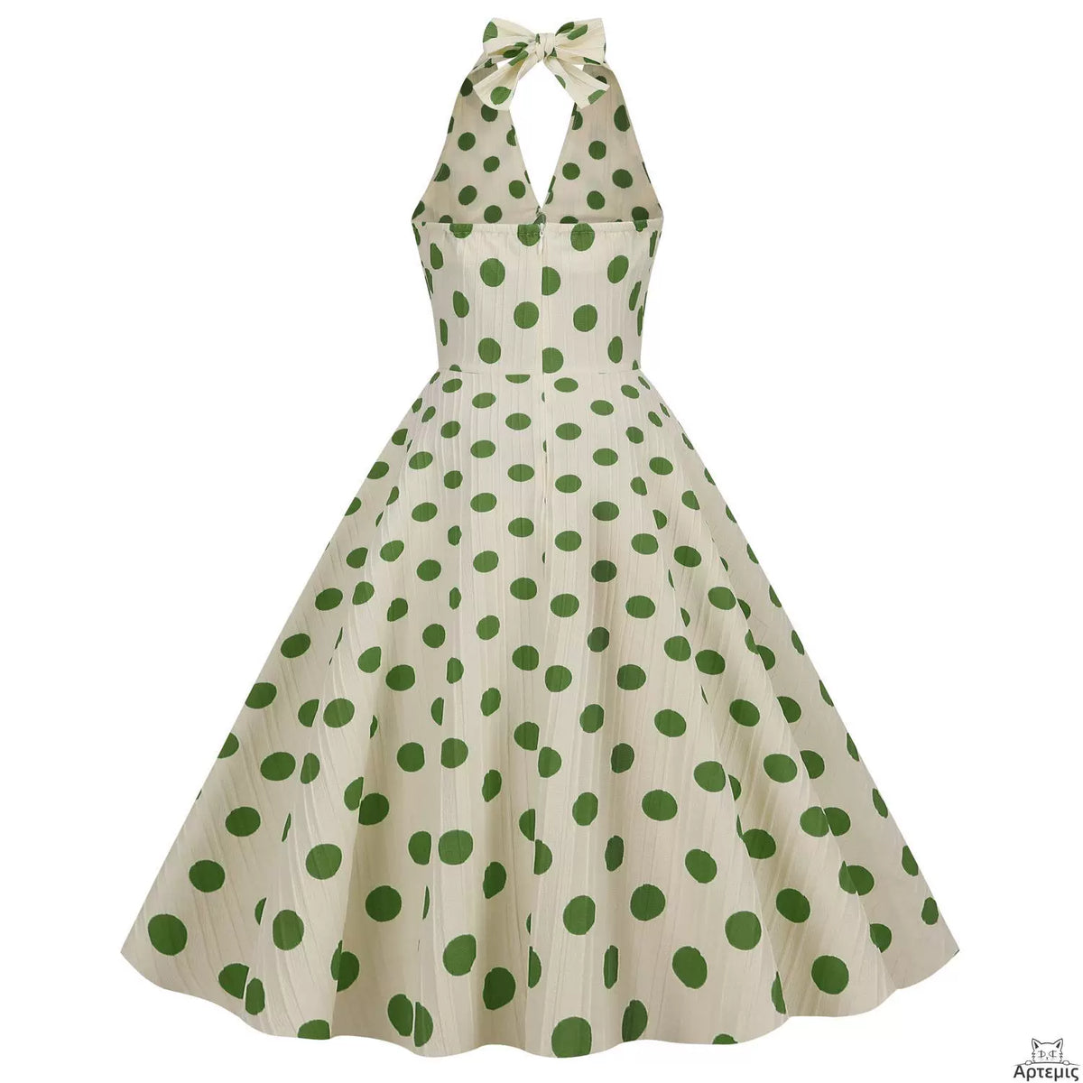 Retro Hepburn Style Polka Dot Banquet Dress