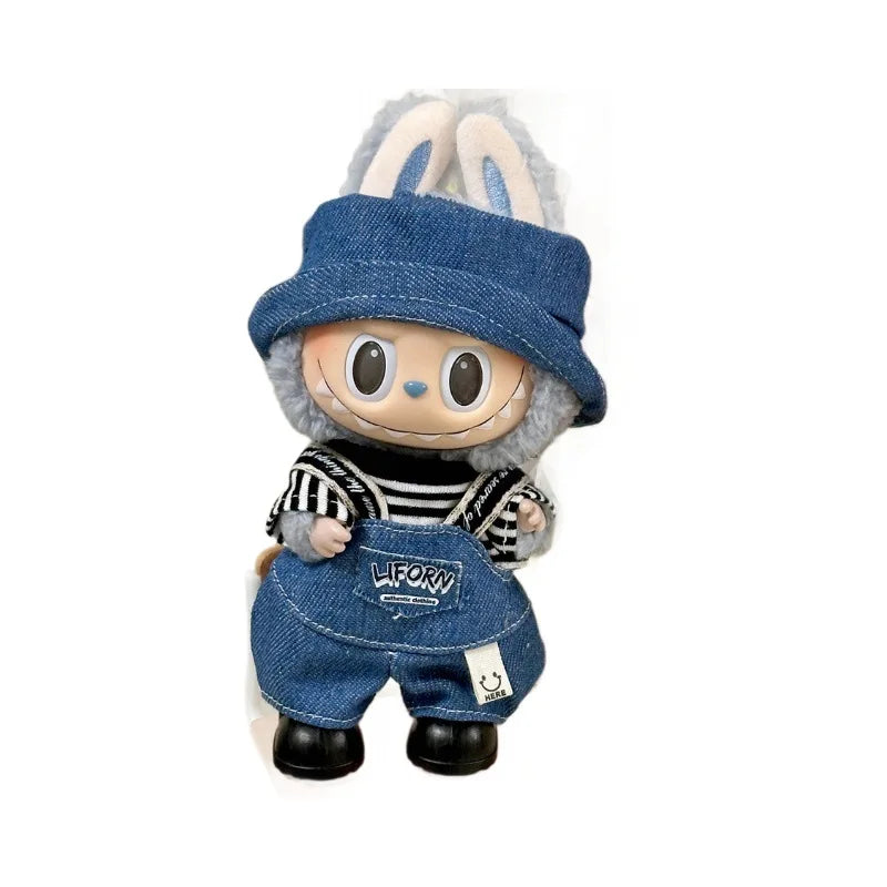 2025 New Labubu 17cm Doll Clothes Outfit Accessories for Korea Kpop Exo Labubu V1 V2 Idol Cool Handsome Clothing Gift
