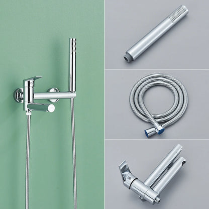 Uythner Bathtub Faucet With Hand Sprayer Shower Faucet Wall Mount Hot Cold Water Mixer For Bathroom Bath Shower Set System