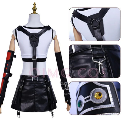 Tifa Lockhart Cosplay Costume Carnival Uniform Wig Anime Halloween Costumes Women Game