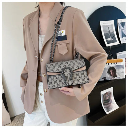 Fashion Popular Women's Bag Trend Brand Retro Chain Shoulder Bag High Quality Ladies Crossbody Bag Designer Luxury Handbag