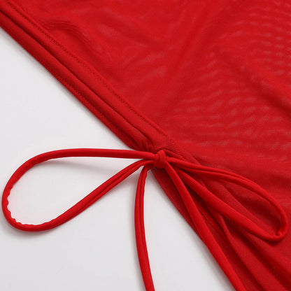 Sexy See Through Mesh Sheer Long Beach Dress Tunic Beach Cover Up Female High Split Cover-ups Beach Sarongs Dress Beachwear
