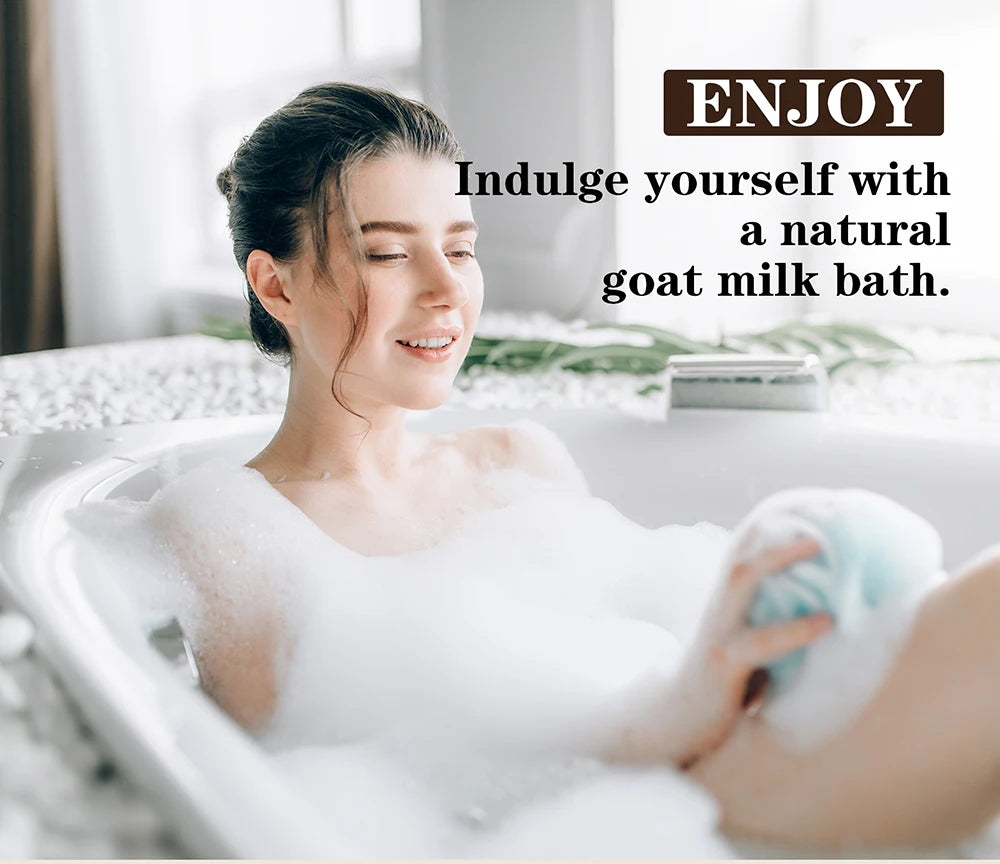 KYLIEFIT Goat Milk Soap Bar, 100% All Natural, Lightening, Cleaning, Moisturizing, With Honey, Shea Butter, Milk, 200g/ 7 oz