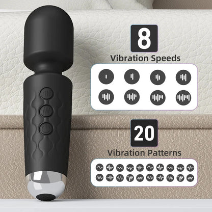 Portable Electric Massage Stick with 8 Adjustable 20 Modes, Suitable for The Back/Neck/Legs/Waist, Relieving Fatigue