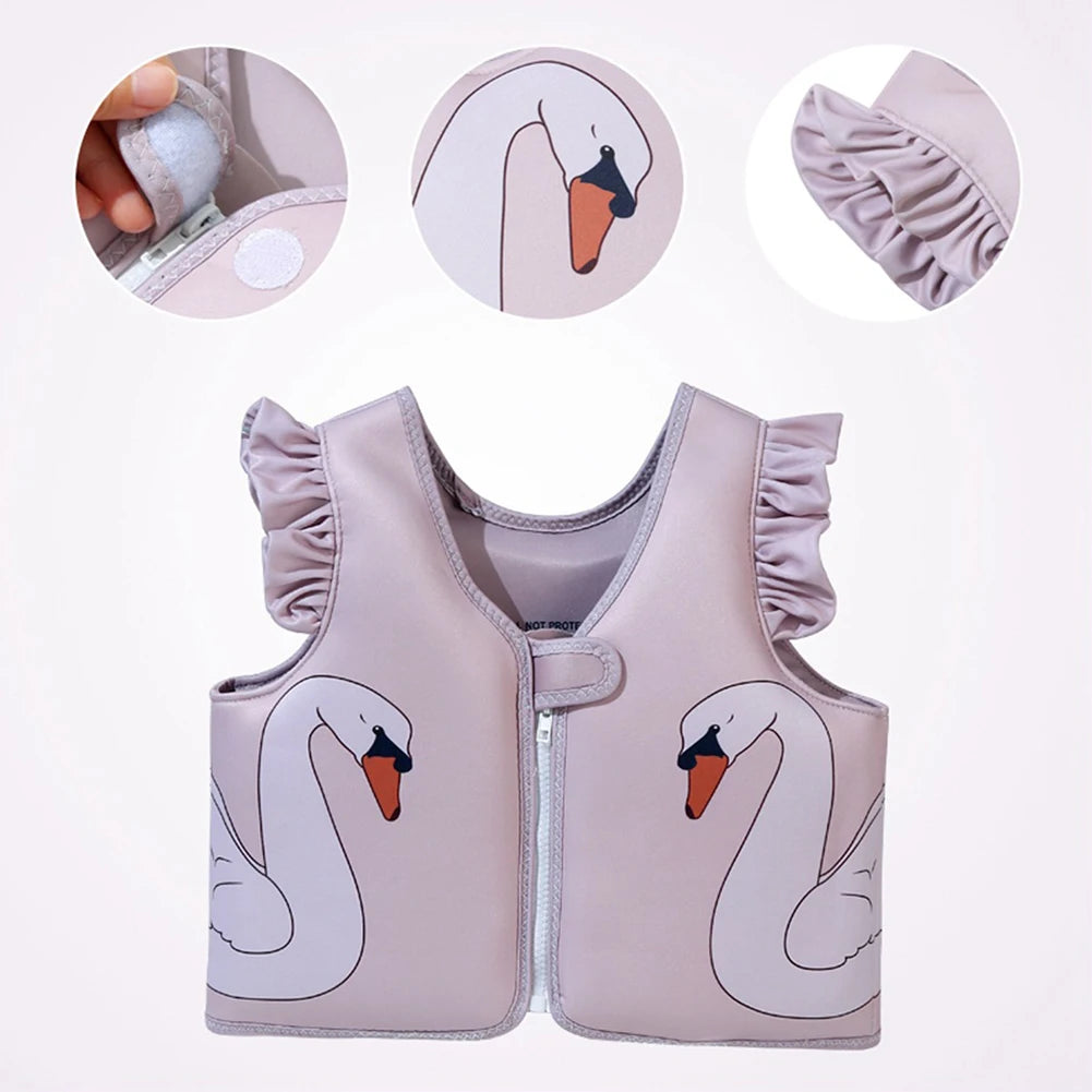 Kids Life Jackets Inflatable Swim Vest Children Assisted Inflatable Swimwear Cartoon Toddler Life Vest Swimming Pool Accessories