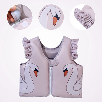 Kids Life Jackets Inflatable Swim Vest Children Assisted Inflatable Swimwear Cartoon Toddler Life Vest Swimming Pool Accessories