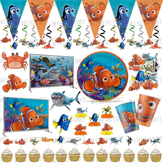 Finding Nemo Themed Party Supplies Cake Topper Balloons Stickers