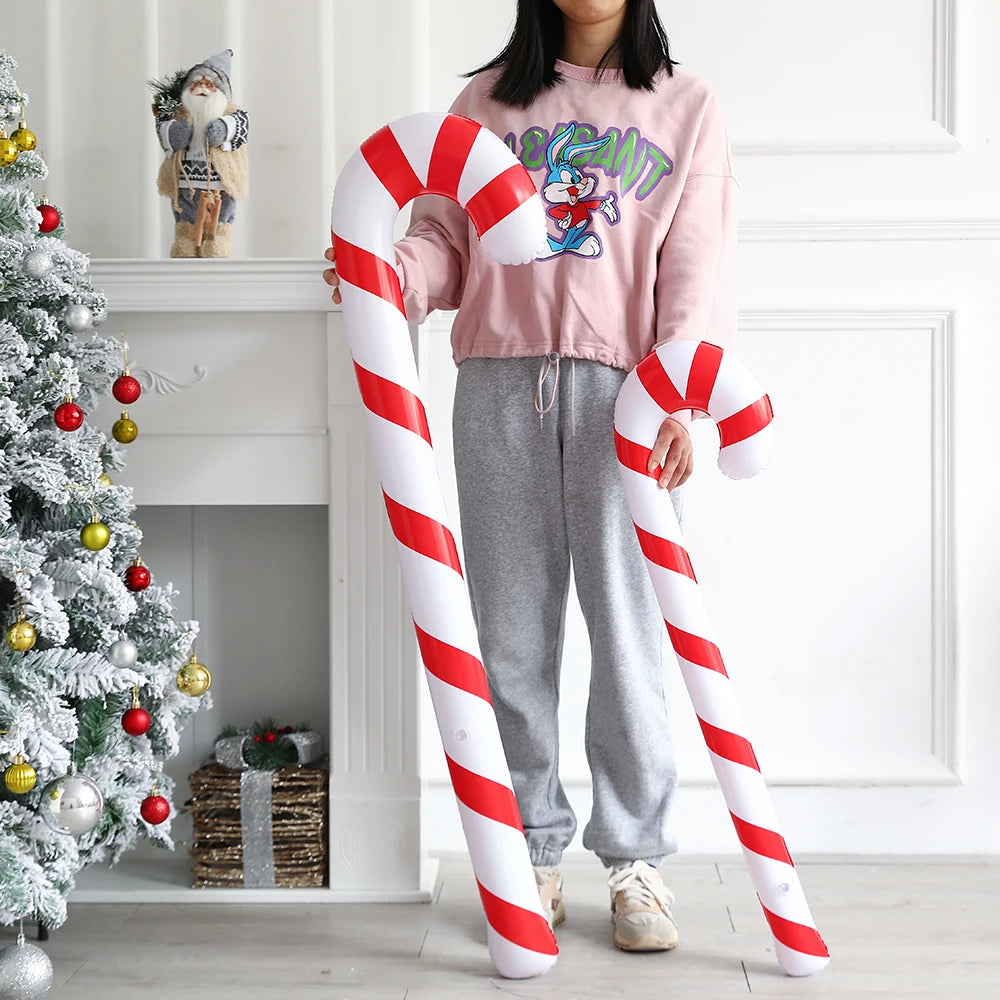 Christmas Decoration Red Christmas Candy Canes Christmas Tree Hanging Pendants Xmas New Year Home Decorations Kids Toys Navidad