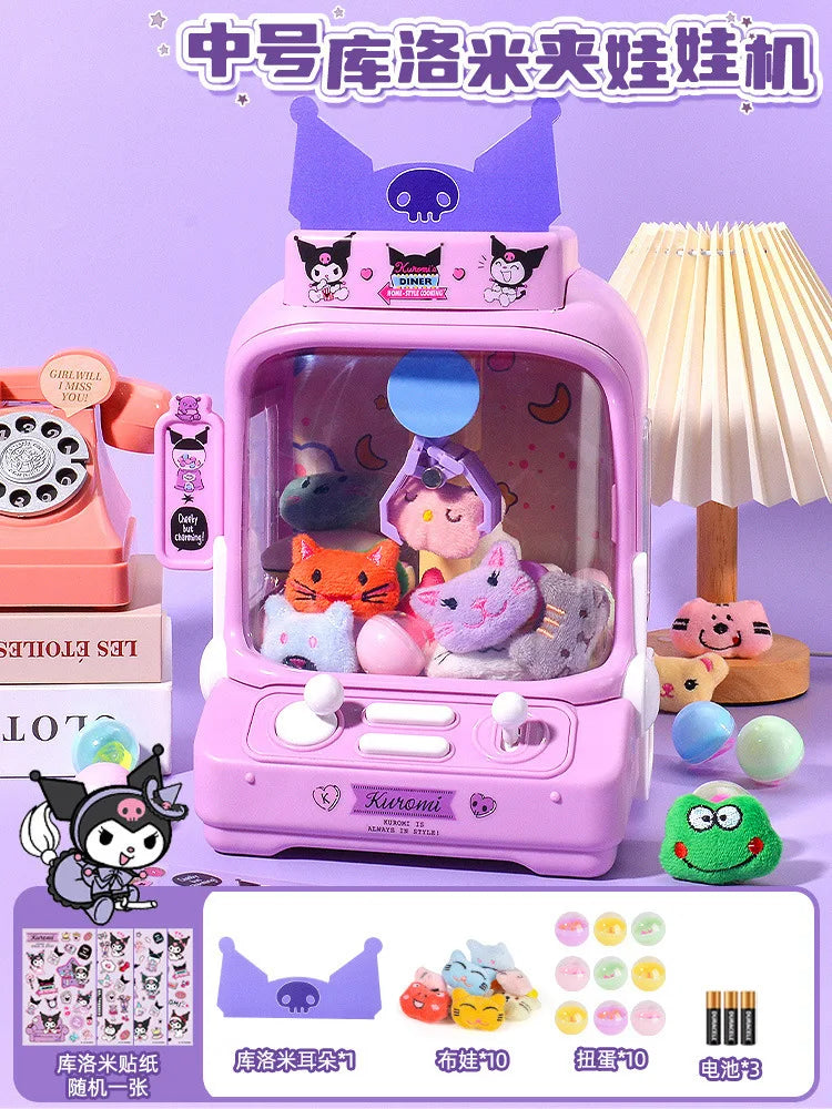 Sanrio Peripheral Children'S Toys Kuromi Claw Machine Clip Doll Machine Home Birthday Gift Girl Hand Toy Boy Toy Christmas Gift
