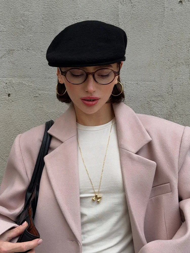 Single Breasted Women 's Winter Jacket Elegant Laple Pockets Thicken Full Sleeve Coats Female 2025 Autumn Winter Woman clothes
