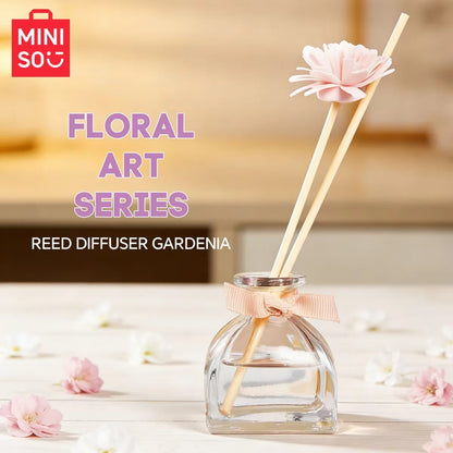 MINISO Minimalist Floral Art Series Non Fire Aromatherapy Gardenia Long lasting Home Air Freshener Decoration Fragrance