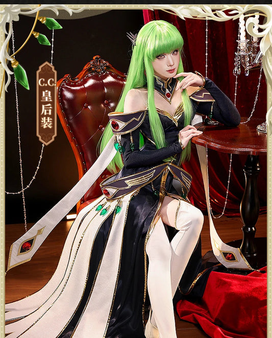 2025 New CC Cosplay Costume Halloween Christmas Role Playing C Geass Mooyiyi cos Queen Dress Gorgeous and elegant 1:1 restore