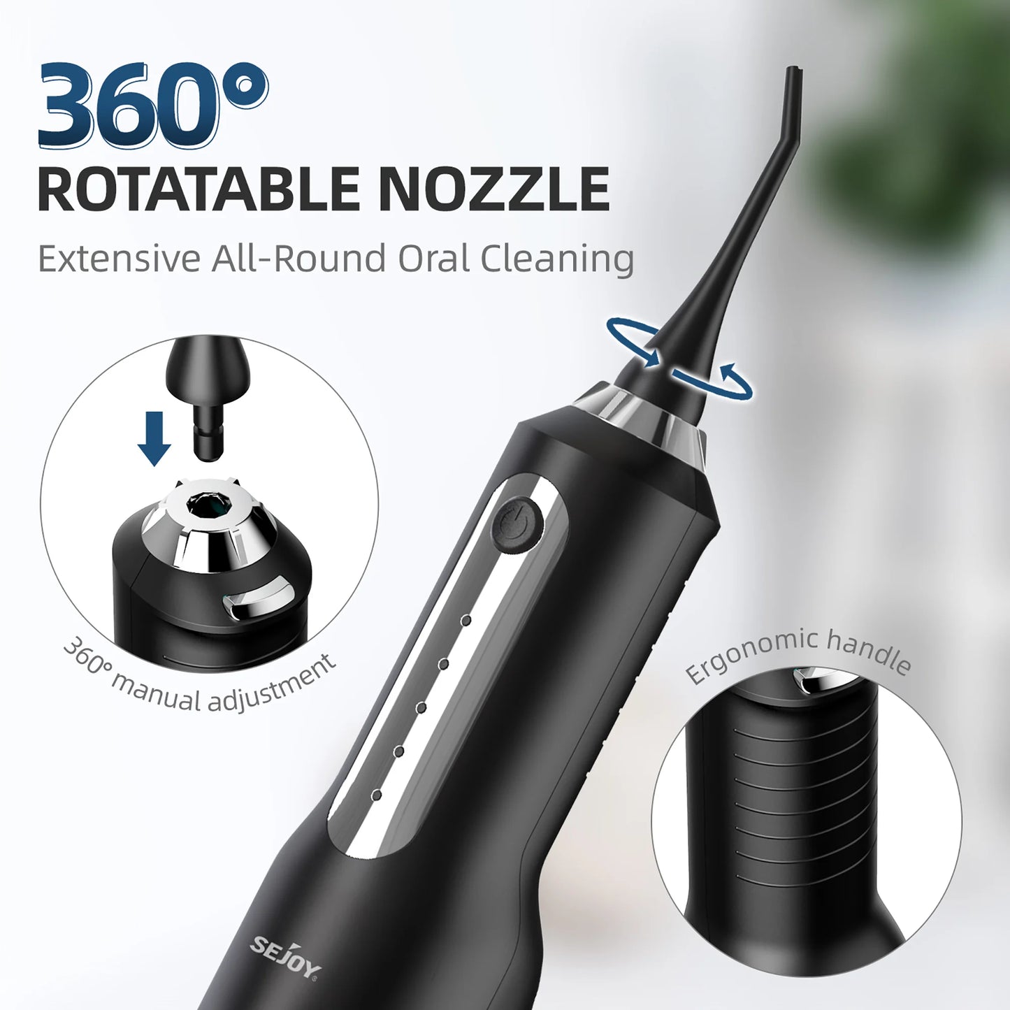 SEJOY Water Flosser for Teeth Irrigator Teeth Whitening Tool Portable Water Pick Personal Care Appliances Dental Teeth Cleaner