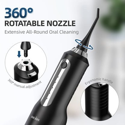 SEJOY Water Flosser for Teeth Irrigator Teeth Whitening Tool Portable Water Pick Personal Care Appliances Dental Teeth Cleaner