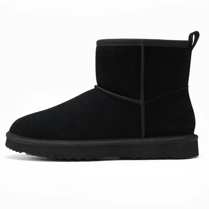 Evshine Winter Mini Snow Boots For Women Plush Lined Warm Suede Snow Boots Comfy Fuzzy Boots Fur Home Ankle Boots Lady Snow Boot
