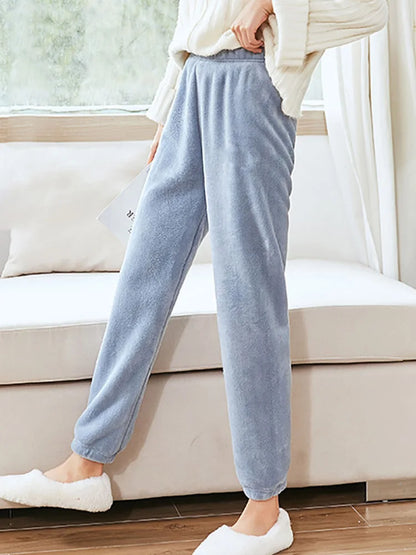 HELIAR Women Winter Velvet Sets Pullover And Elastic Waist Pants Sets Casual Warm Cashmere Sets Women 2025 Autumn and Winter
