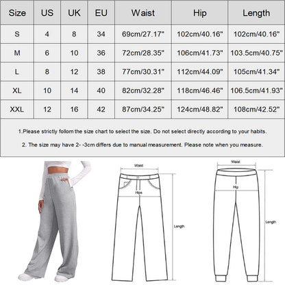 Women’s Drawstring Sweatpants Wide Straight Leg Pants Solid Color Sweatpants Casual Pants For Women 2024 Spring Emale Clothes