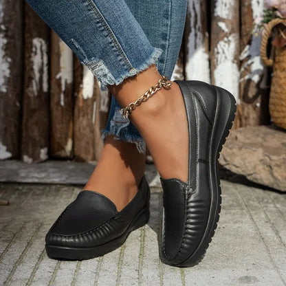 Autumn Nurse Shoes Comfortable Soft Sole Breathable Flat Shoes Non-slip Flat Heel Thick Sole Round Toe Low Heel Women's Shoes