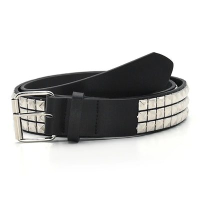 High Quality Rivet Belt Men&Women's Studded Fashion Versatile Belts Punk Rock With Pin Buckle Drop Decoration Black Hot Sale