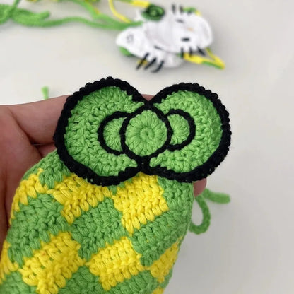 Cute Crochet Bikini Set 2 Pieces Lady's Bathing Suits Sexy Micro Bikinis Ties Swimsuit Thong Swimwear Kwaii Womens Swimming Suit