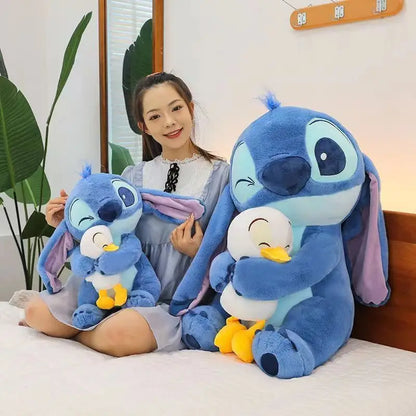 New Disney Stitch Hug Donald Duck  Doll Cute Doll Sleeping Home Pillow Ornament Cloth Doll Giving Friends Holiday Gifts