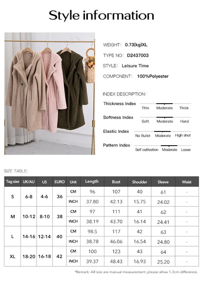 2024 Autumn and Winter Temperament Casual Loose Hooded Knitted Jacket Women's Clothing Пальто Женское