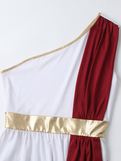 Women Ancient Roman Greek Role Play Toga Senator Caesar Costume Athenian Princess Empress Dress Robe for Halloween Cosplay Party