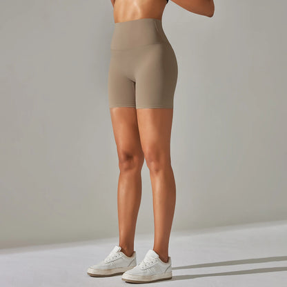 Summer Women Yoga Shorts Naked Feel Sports Shorts  Fitness Tights High Waist Gmy Running Push Up Clothes Workout Cycling Shorts