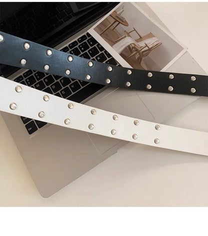 Heavy Retro Rivet Belt Women's Fashion Personality High-End With Jeans 2024 New Belt Trend