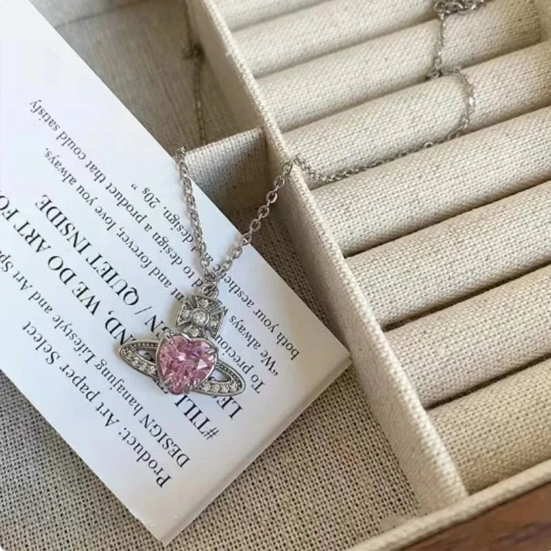 Women's Necklace High Sense Saturn Necklace Light Luxury Temperament Collar Chain Fashion Chain Jewelry for Women