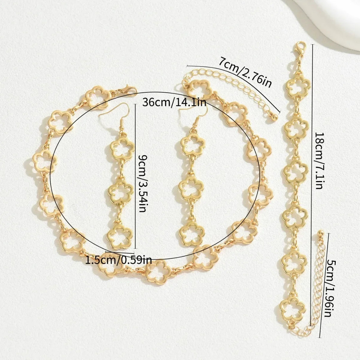 Minority Japanese Korean style women's bracelet jewelry set Mori Mori plum flower design long necklace fringe earrings