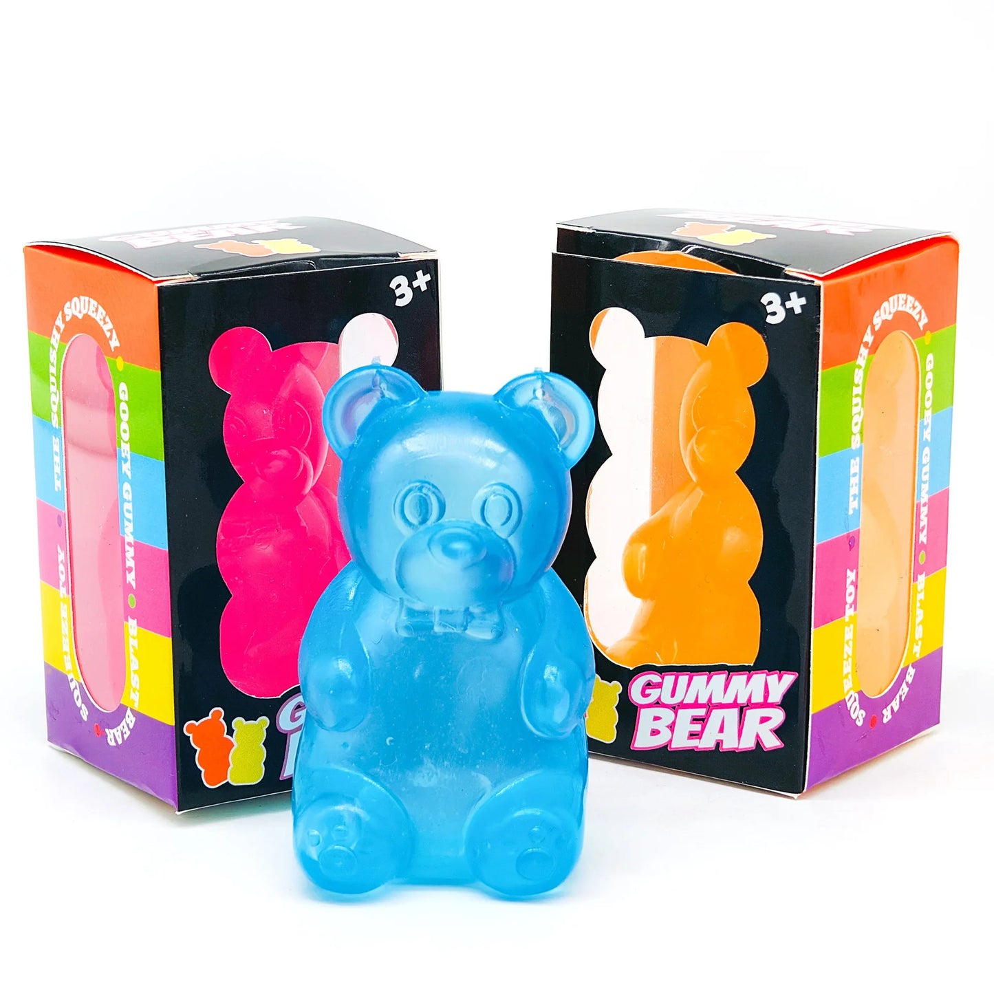 Needoh Little Bear Squeeze Stress Relief Cube Pressure-Relief Anxiety Sensory Tool Slow-Rebound Focus Desk Educational Gadget