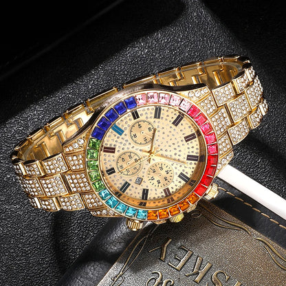 Diamond Women's Watches Gold Watch Ladies Wrist Watches Luxury Brand Rhinestone Women Bracelet Set Watches Female Relogio