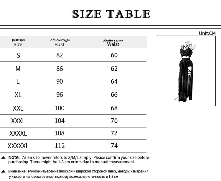2024 Gothic Club Corsets Sexy Skirt Set See Through Mesh Backless Women Sleeveless Dark Crop Tops Bandage Underpants Skirt 3 pcs