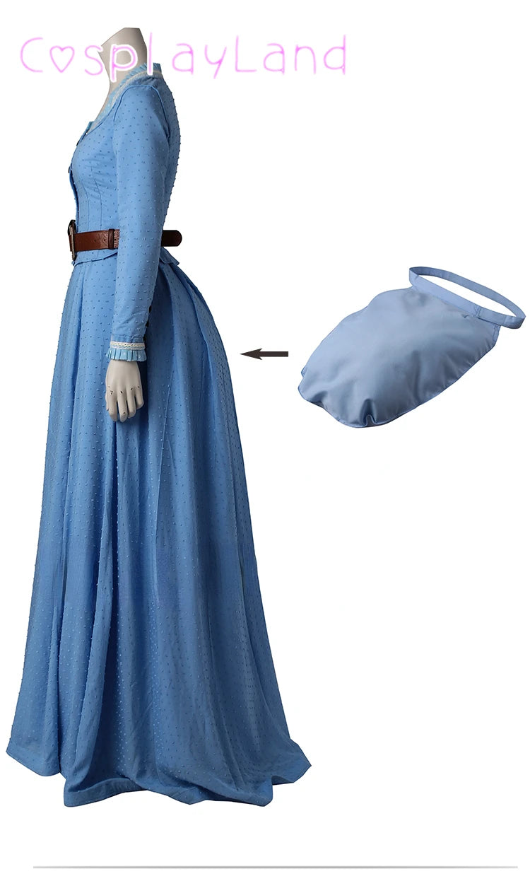 Dolores Abernath Cosplay Costume Women Dress Christmas Halloween Uniform Outfit Cosplay Costume Customize Blue Long Dress