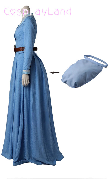Dolores Abernath Cosplay Costume Women Dress Christmas Halloween Uniform Outfit Cosplay Costume Customize Blue Long Dress