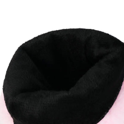 8CM Chunk Heels Winter Warm Knee High Boots Women Snow Short Plush Platform Boots Faux Fur Cosplay Lace-up Long Shoes Size 34-43