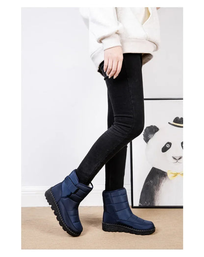 Waterproof Winter Boots for Women 2025 New Faux Fur Long Plush Snow Boots Woman Platform Shoes Warm Cotton Couples Ankle Boots