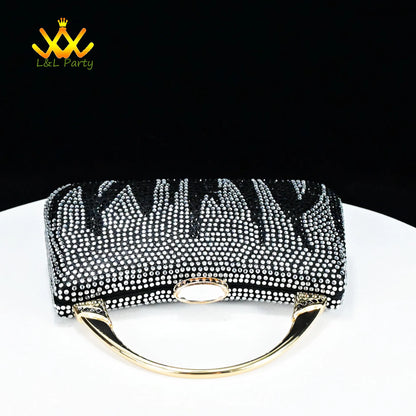 EtherealBe Gold Rhinestone Fashionable shoes and bag set