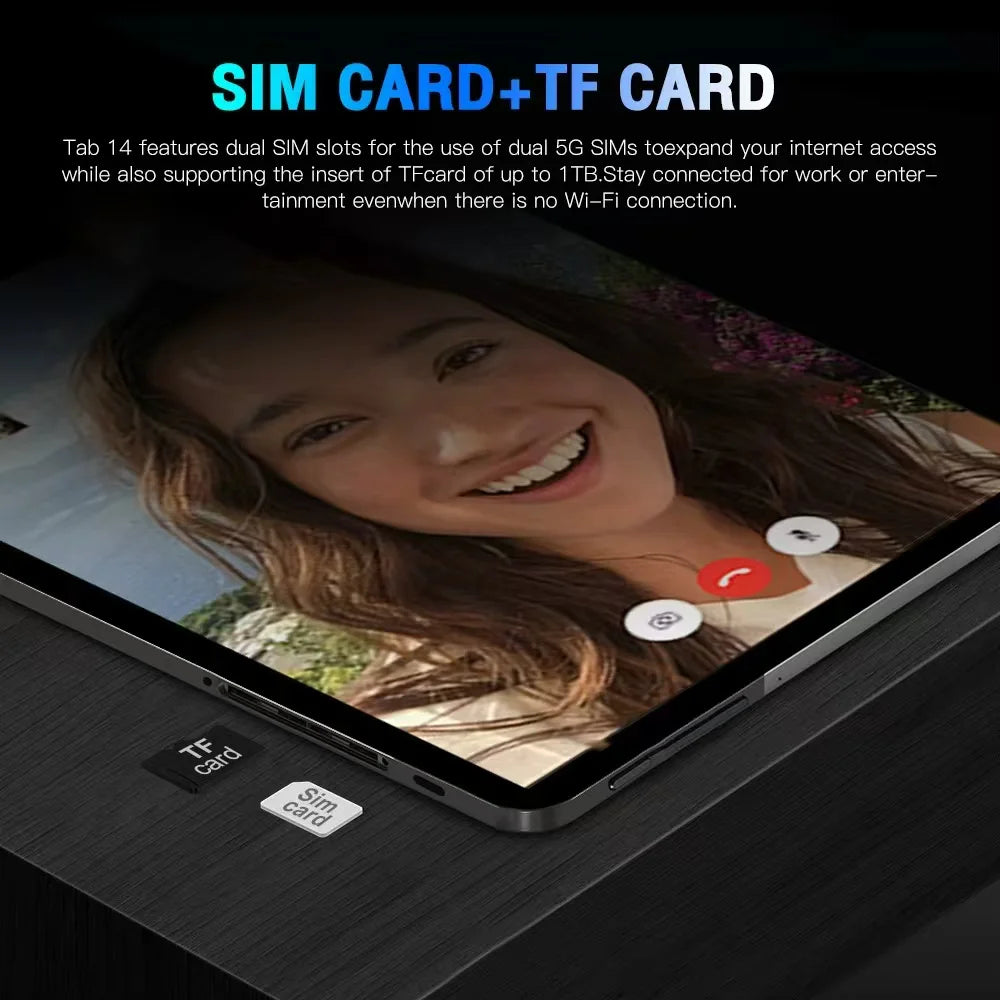 2025 NEW Original iPad PRO MAX 12inch Tablet Android 15 16GB+1TB 20000mAh 5G DualSIM Bluetooth WiFi HD 4K Screen Tablet PC Wifi7