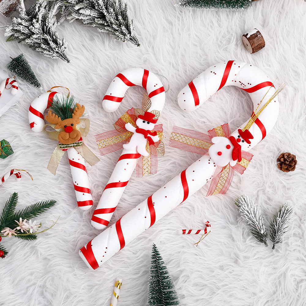 Christmas Decoration Red Christmas Candy Canes Christmas Tree Hanging Pendants Xmas New Year Home Decorations Kids Toys Navidad