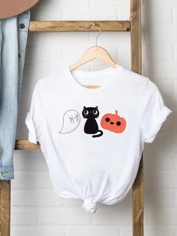 Bee Trend Style Cute Tees Clothes Halloween Thanksgiving Fall Autumn Style T Ladies Clothing Women Graphic Print T-shirts