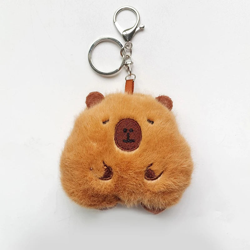 Cute Squeak Capybara Kapybara Key Chain Guinea Pig Plush Toy Pendant Backpack Charms Car Bag Decor Christmas Gift