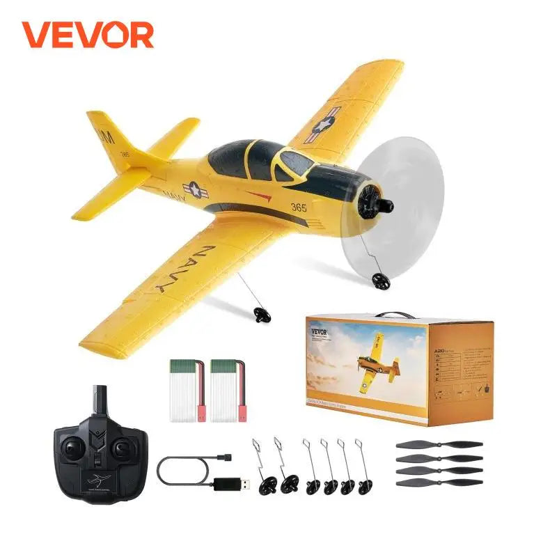 VEVOR RC Plane 2.4G 4CH Remote Control Airplane with 6-Axis Gyro Stabilizer Aircraft Toy RC Glider for Kids Beginners Boys Gifts