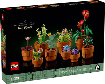 LEGO Icons Tiny Plants Building Set, Cactus Décor Gift for Flower-Lovers, Carnivorous, Tropical and Arid Flora, Botanical 10329