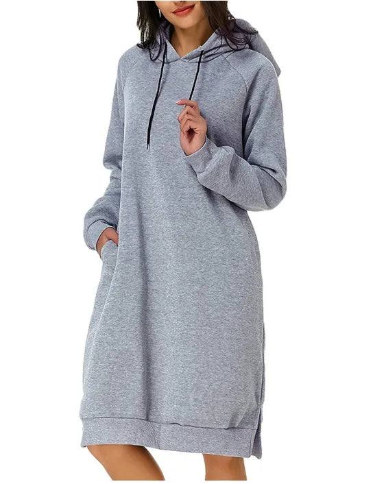 EtherealBe Loose Hooded Knit Dress for Women